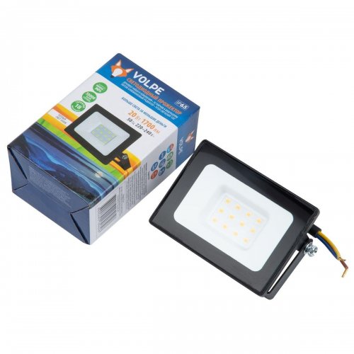 Прожектор светодиодный Volpe ULF-Q517 20W/3000K IP65 220-240V Black UL-00011633 Прожектор светодиодный Volpe ULF-Q517 20W/3000K IP65 220-240V Black UL-00011633