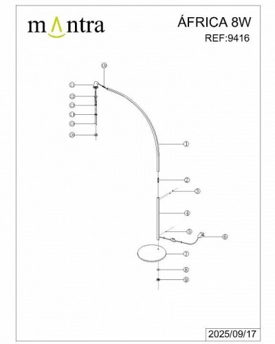 Торшер Mantra Africa 9416 Торшер Mantra Africa 9416