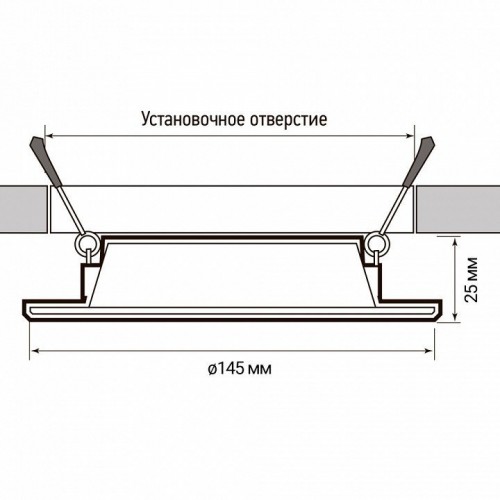 Встраиваемый светильник Jazzway  PLED DL6 10w 4000K WH IP40