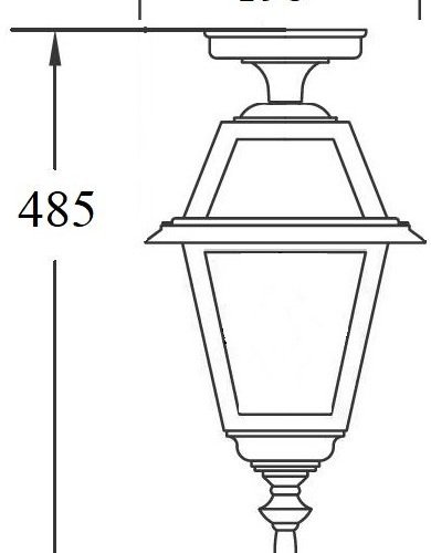 Потолочный светильник уличный Oasis Light FARO-FROST S 91105fSA Bl