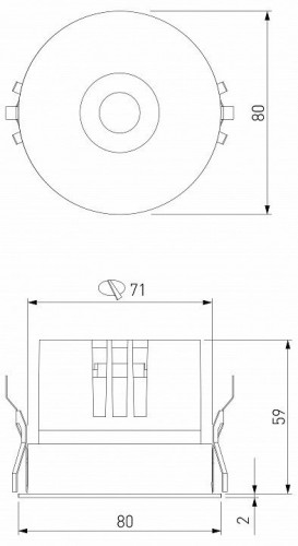 Встраиваемый светодиодный светильник Elektrostandard Bliss 25070/LED a069408