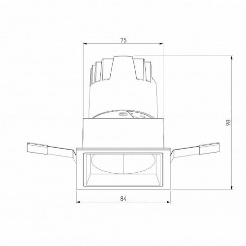 Встраиваемый светодиодный светильник Elektrostandard Inline 25091/LED 10W 4000K белый/хром a064614