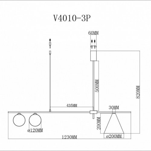 Подвесная люстра Moderli Dellay V4010-3P
