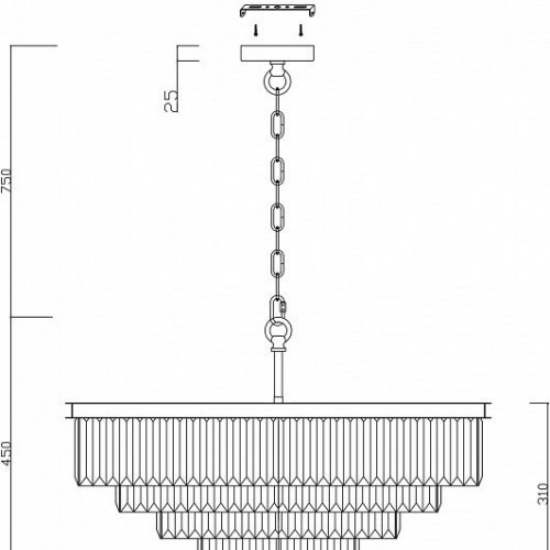 Подвесная люстра Maytoni Revero MOD085PL-12BS Подвесная люстра Maytoni Revero MOD085PL-12BS