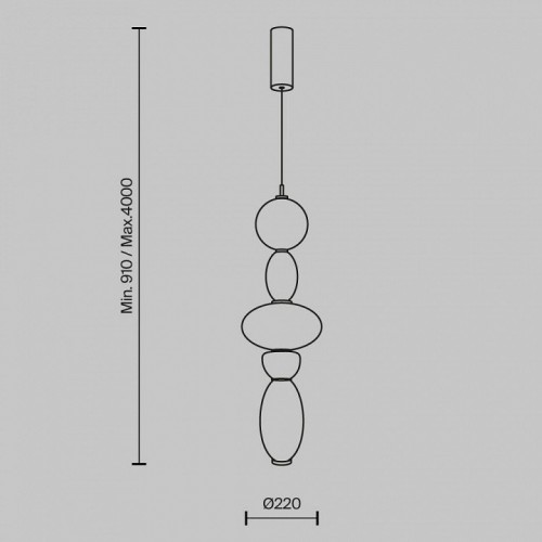Подвесной светильник Maytoni Adore MOD297PL-L24BS3K1