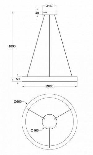 Подвесной светильник Maytoni Saturno MOD415PL-L45BS4K