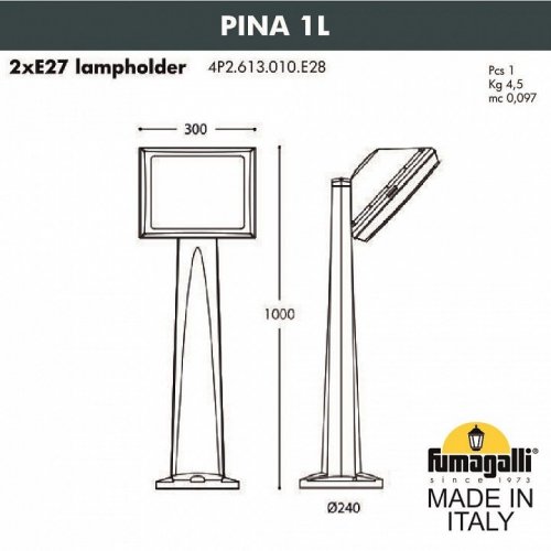 Наземный светильник Fumagalli Guizeppe 4P2.613.010.LYF1R