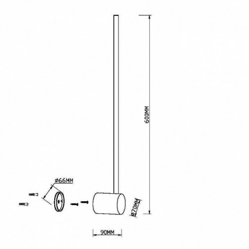Настенный светильник Maytoni Light stick MOD237WL-L6B3K