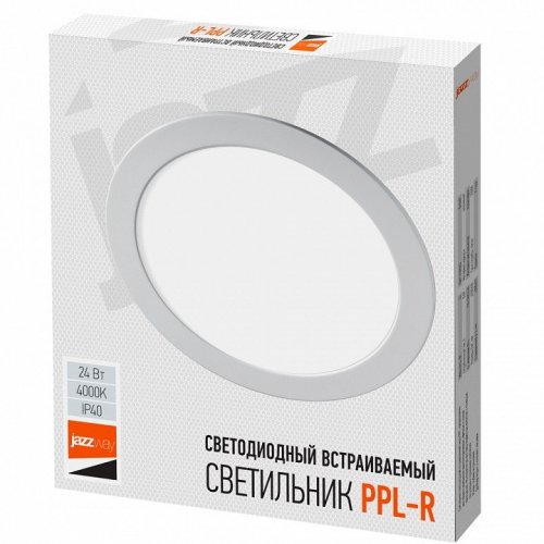 Встраиваемый светильник Jazzway  PPL-R 24w 4000K IP40 WH