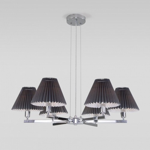 Подвесная люстра Eurosvet Peony 60136/6 хром/графит Подвесная люстра Eurosvet Peony 60136/6 хром/графит