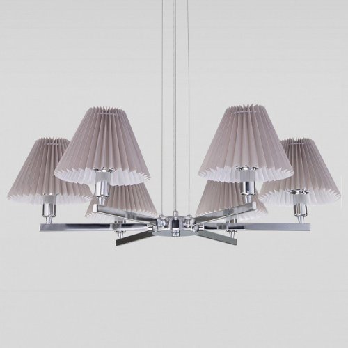 Подвесная люстра Eurosvet Peony 60136/6 хром/серый Подвесная люстра Eurosvet Peony 60136/6 хром/серый