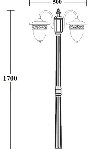 Наземный фонарь Oasis_Light KRAKOV 1 L 87208LA/18 Gb