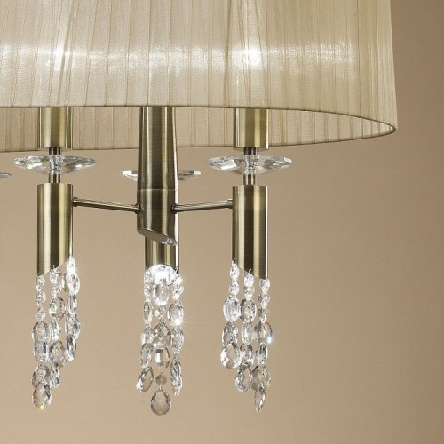 Подвесная люстра Mantra Tiffany Antique Brass 3873 Подвесная люстра Mantra Tiffany Antique Brass 3873