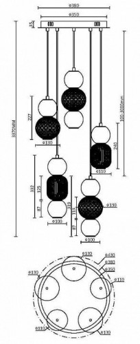 Подвесной светильник Maytoni Drop MOD273PL-L80G3K Подвесной светильник Maytoni Drop MOD273PL-L80G3K