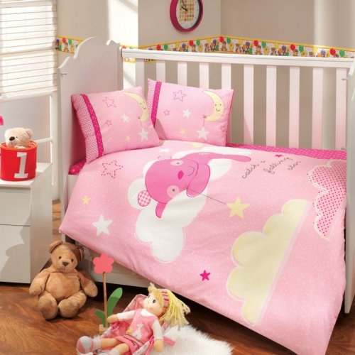 Розовое постельное белье с одеялом «SLEEPER» из поплина, детское