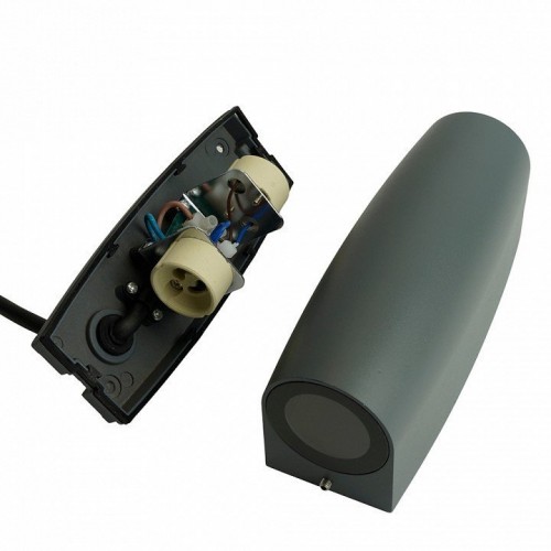 Светильник садово-парковый Feron DH025,на стену, 2*GU10 MR11, 230V, серый Светильник садово-парковый Feron DH025,на стену, 2*GU10 MR11, 230V, серый