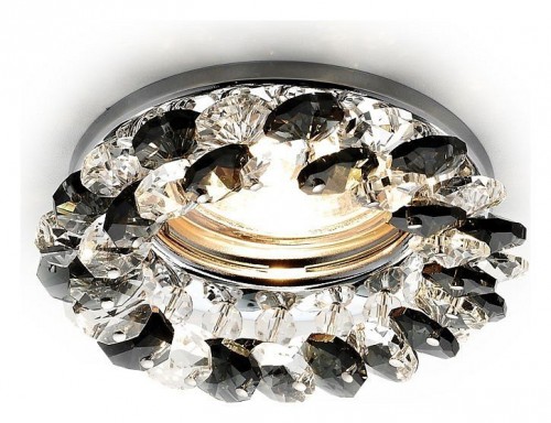 Встраиваемый светильник Ambrella light Crystal K206 BK/CH