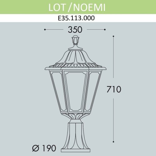 Наземный фонарь Fumagalli Noemi E35.113.000.BXH27