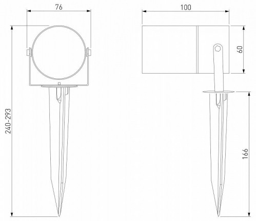 Ландшафтный светильник Elektrostandard Landscape/2 35146/S черный a057942