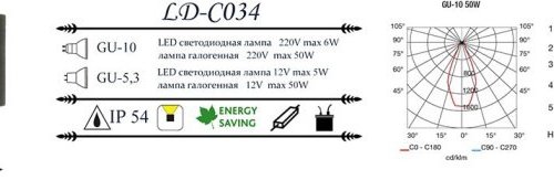 Уличный настенный светильник LD-Lighting LD-CO34