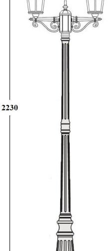 Наземный фонарь Oasis Light PORTO 86109A/02 R