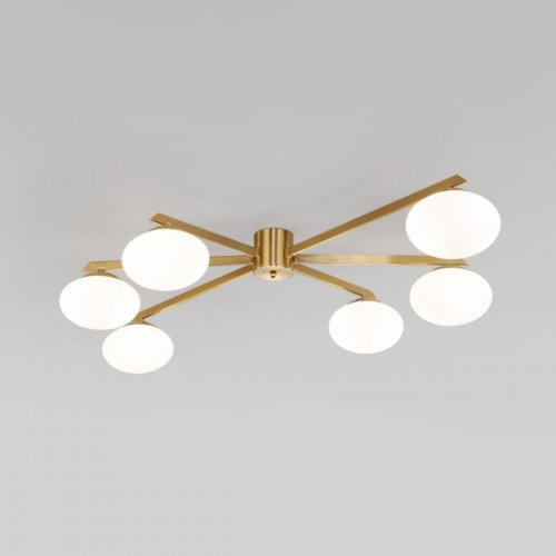 Потолочная люстра Eurosvet Opaline 70220/6 латунь Smart Потолочная люстра Eurosvet Opaline 70220/6 латунь Smart