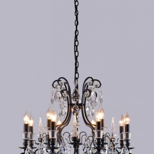 Подвесная люстра Crystal Lux Magnifico MAGNIFICO SP13 BLACK/TRANSPARENT Подвесная люстра Crystal Lux Magnifico MAGNIFICO SP13 BLACK/TRANSPARENT