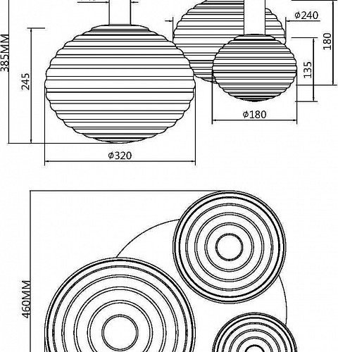 Потолочный светильник Maytoni Reels MOD268CL-03G