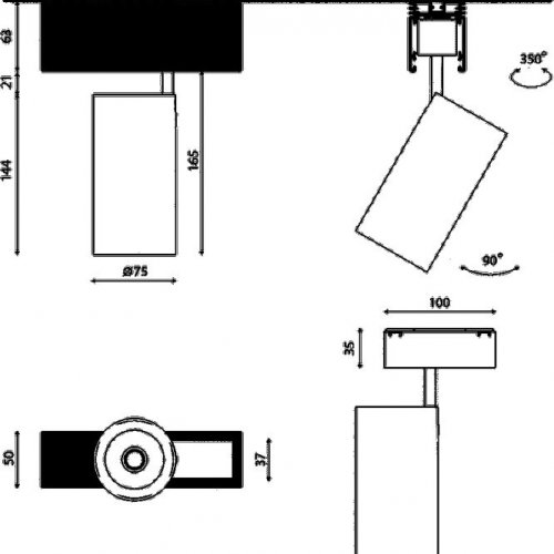 Трековый светильник SY SY-601202-BL-20-36-NW