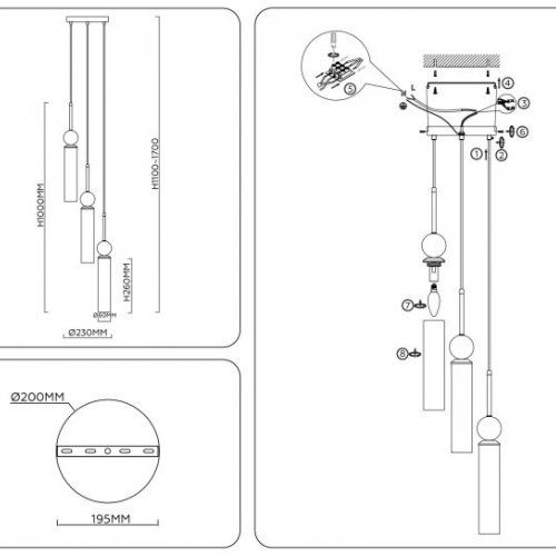 Подвесной светильник High Light LH53257