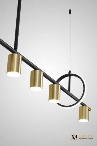 Люстра на штанге AM-Group  AM438 POLISHED GOLD