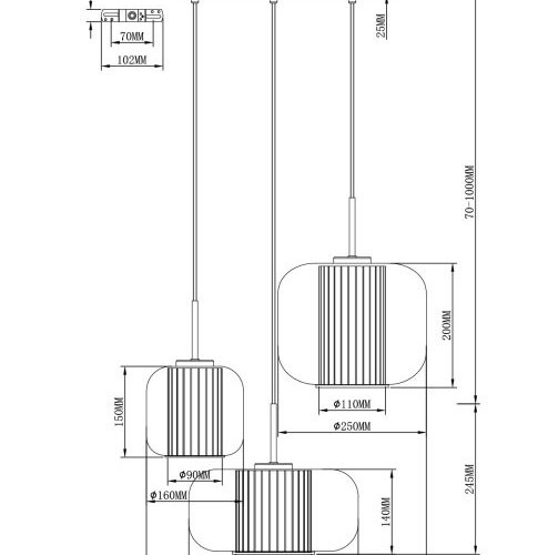 Подвесной светильник Ember V11815-3P Подвесной светильник Ember V11815-3P