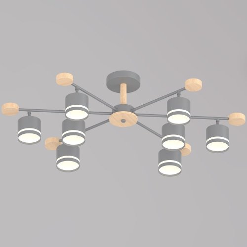 Потолочная люстра Reluce 78730-0.3-08 GX53 GREY+WOOD