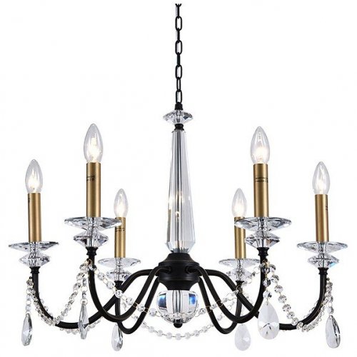 Подвесная люстра Newport АНАСТАСИЯ 3976/C black+brass