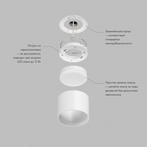 Точечный светильник Pillar DK-DH2600-WH Точечный светильник Pillar DK-DH2600-WH