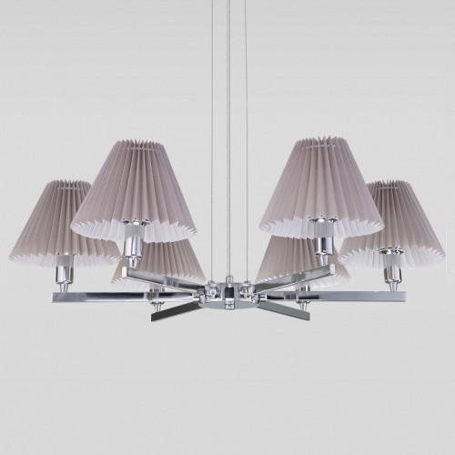 Подвесная люстра Eurosvet Peony 60136/6 хром/серый Подвесная люстра Eurosvet Peony 60136/6 хром/серый