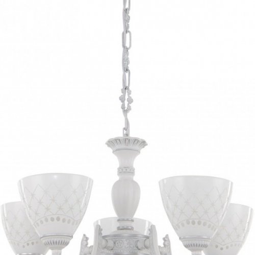 Подвесная люстра AM343837 343837/5 WT+SL Подвесная люстра AM343837 343837/5 WT+SL