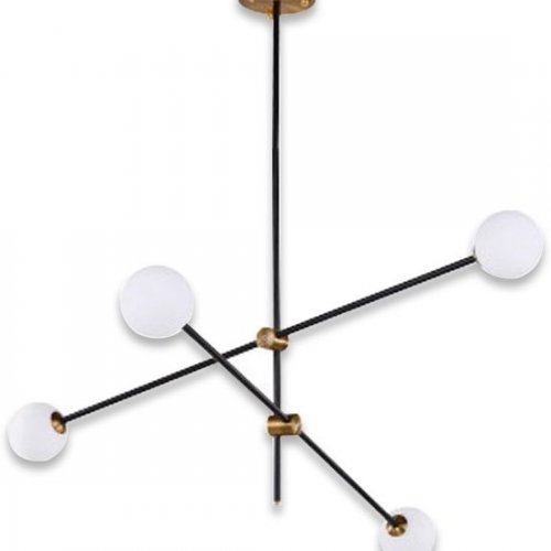 Потолочная люстра Bistro Globe 9389P/4 black/gold Потолочная люстра Bistro Globe 9389P/4 black/gold