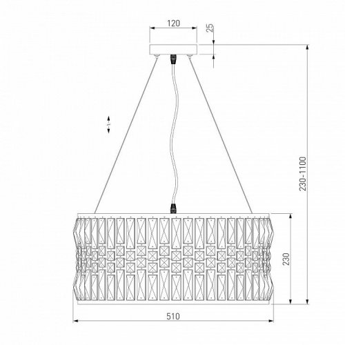 Подвесная люстра Eurosvet Lory 10125/5 золото/прозрачный хрусталь Strotskis Smart