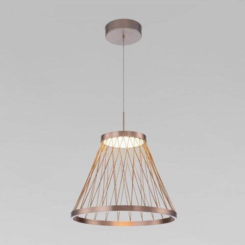 Подвесной светодиодный светильник Eurosvet Cesta 40016/1 LED коричневый Подвесной светодиодный светильник Eurosvet Cesta 40016/1 LED коричневый