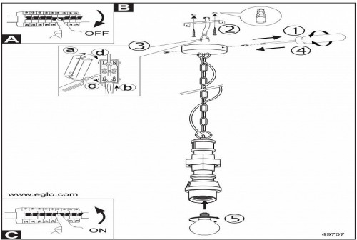 Подвесной светильник Eglo Chepstow 49707