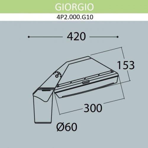 Уличный консольный светильник Fumagalli Guizeppe 4P2.000.G10.WYF1R Уличный консольный светильник Fumagalli Guizeppe 4P2.000.G10.WYF1R