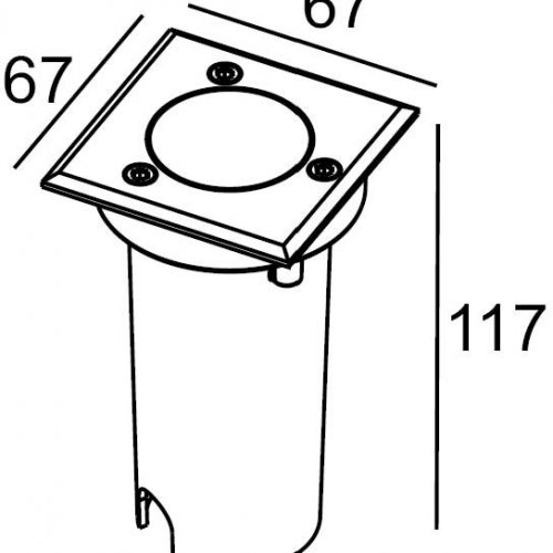 Встраиваемый светильник уличный ВСТРАИВАЕМЫЕ СВЕТИЛЬНИКИ W77264 SS