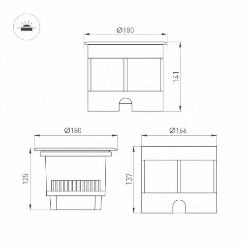 Встраиваемый светильник уличный DAFNA 061205