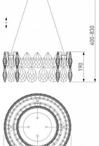Подвесная люстра Bogate's Marvel 90370/1 Strotskis Подвесная люстра Bogate's Marvel 90370/1 Strotskis