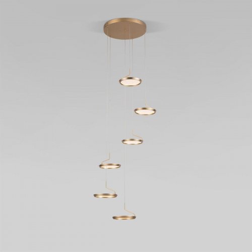 Подвесная светодиодная люстра Eurosvet Crespella 90034/6 золото Подвесная светодиодная люстра Eurosvet Crespella 90034/6 золото