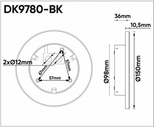 Уличный настенный светодиодный светильник Denkirs Alta DK9780-BK