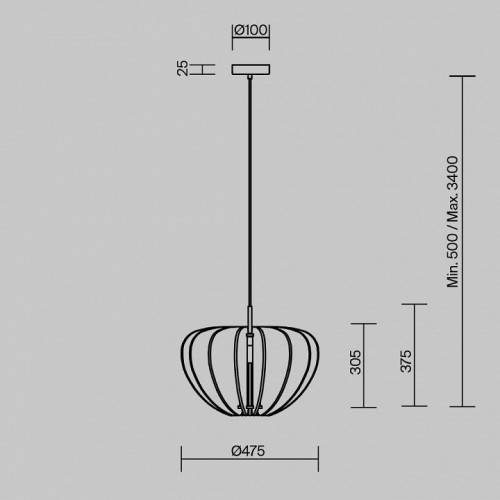 Подвесной светильник Maytoni Cambio MOD398PL-01BR