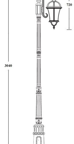 Наземный фонарь Oasis_Light ROMA L 95210L/18/E7 Gb