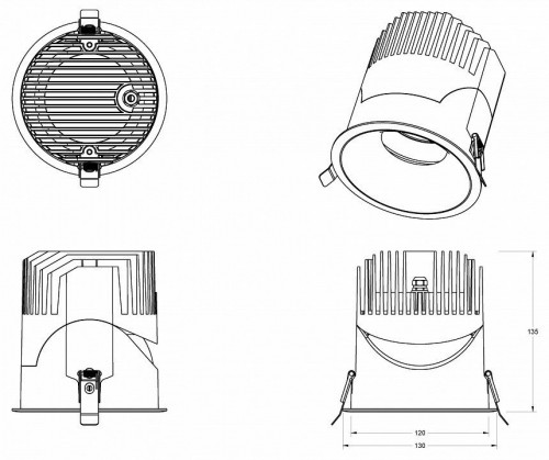 Встраиваемый светильник Fiberli 1005 12130606 Встраиваемый светильник Fiberli 1005 12130606